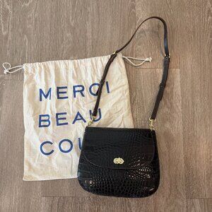 Clare V Kalamata Croco Turnlock Louis NWT